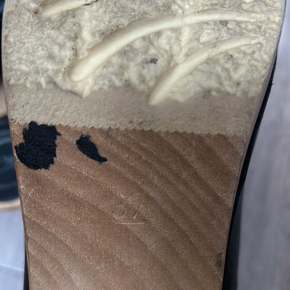 NO. 6 STORE Wooden Leather CLOGS with Tassels Size 37 handmade by Sven - Picture 10 of 16